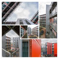 Noodwoningen op de Loskade te Groningen, architectuurfotografie en stedenbouwfotografie